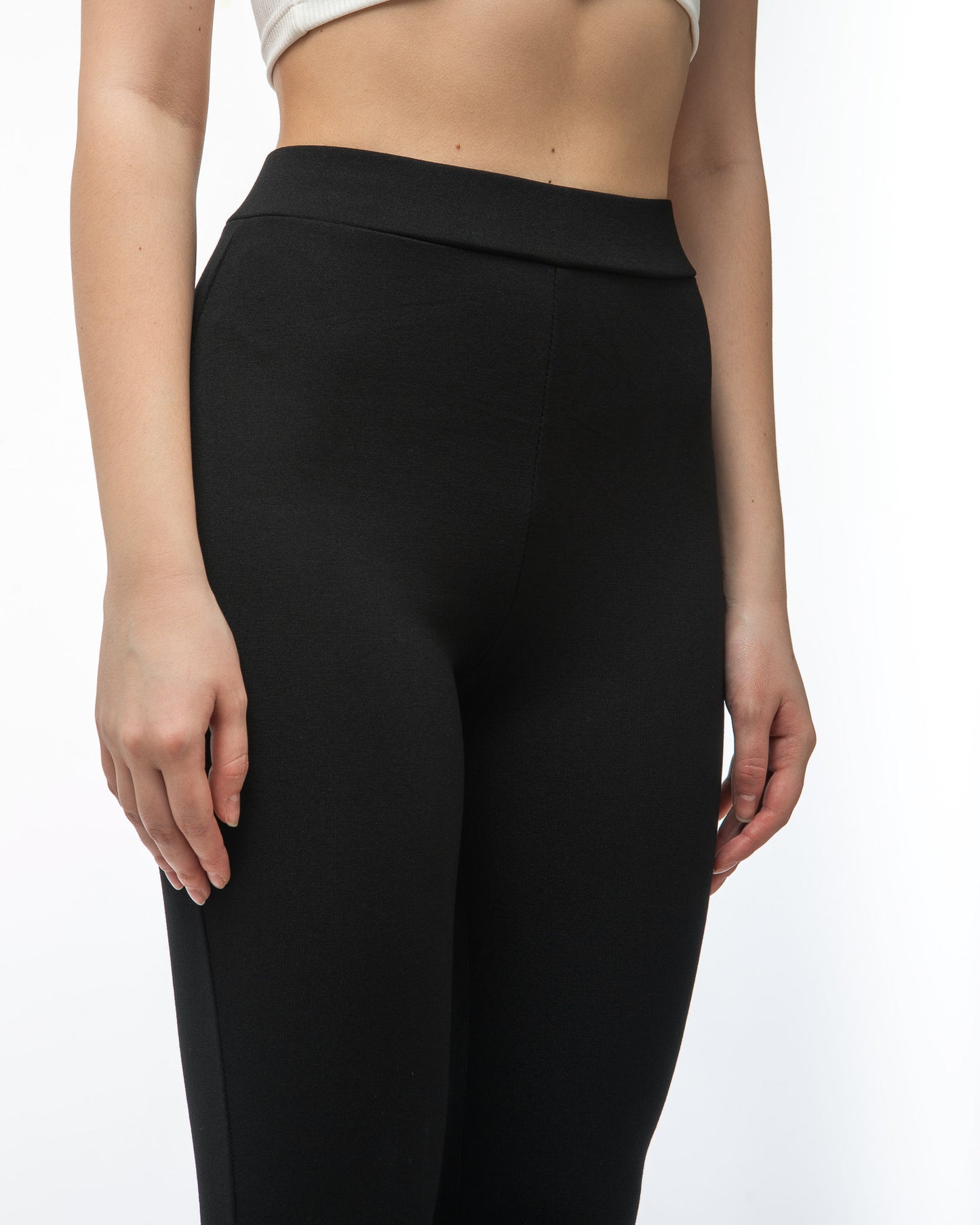 İspanyol Paça Yüksek Bel Çelik Örgü Tayt