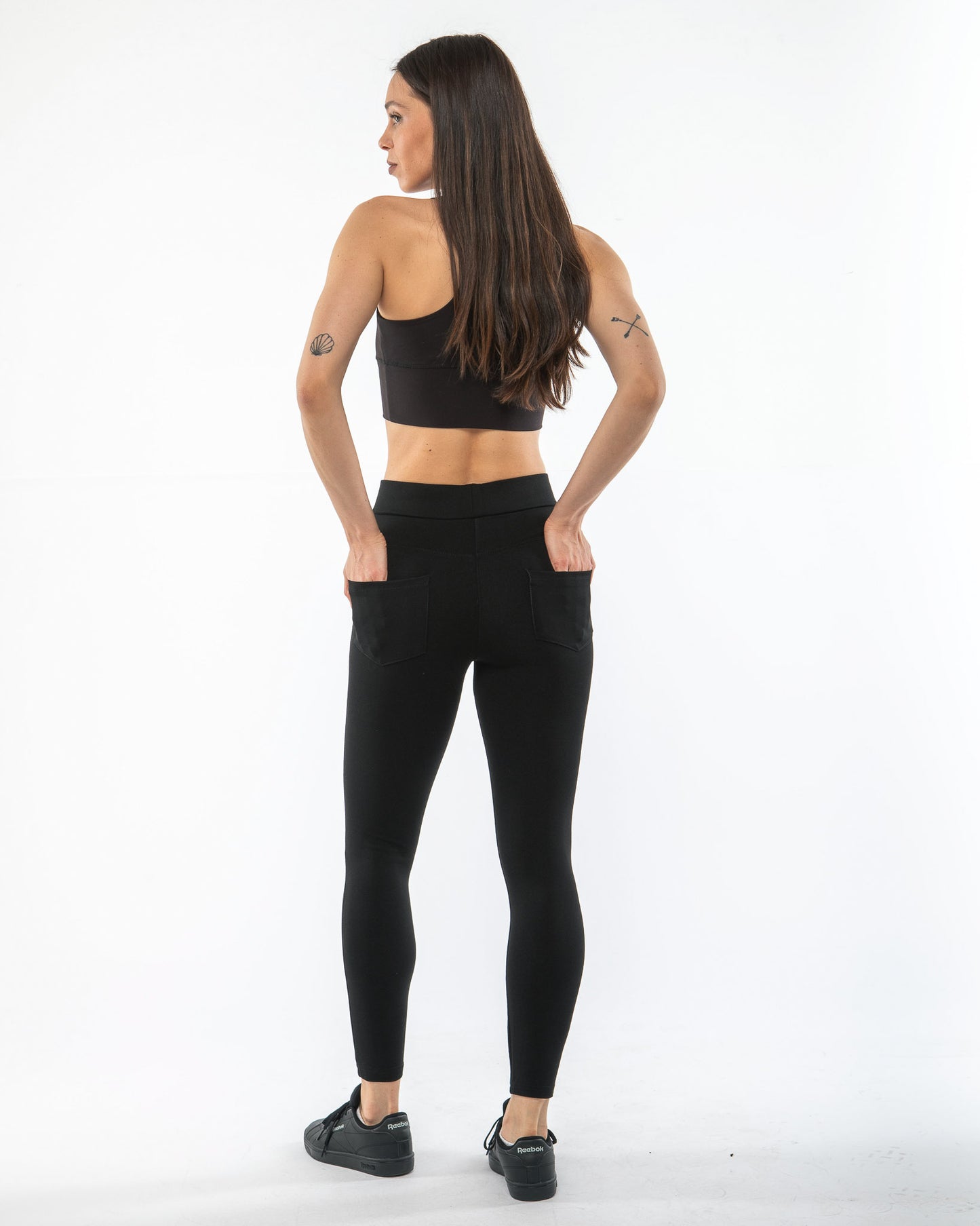 Arkası Cepli Yüksek Bel Çelik Örgü Tayt