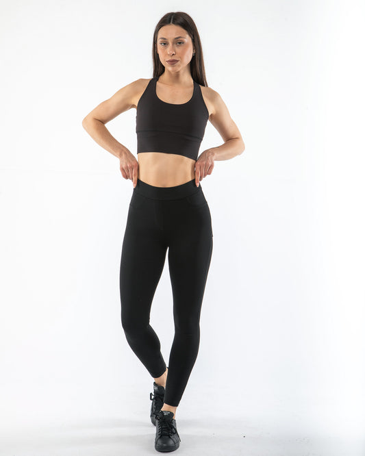 Arkası Cepli Yüksek Bel Çelik Örgü Tayt