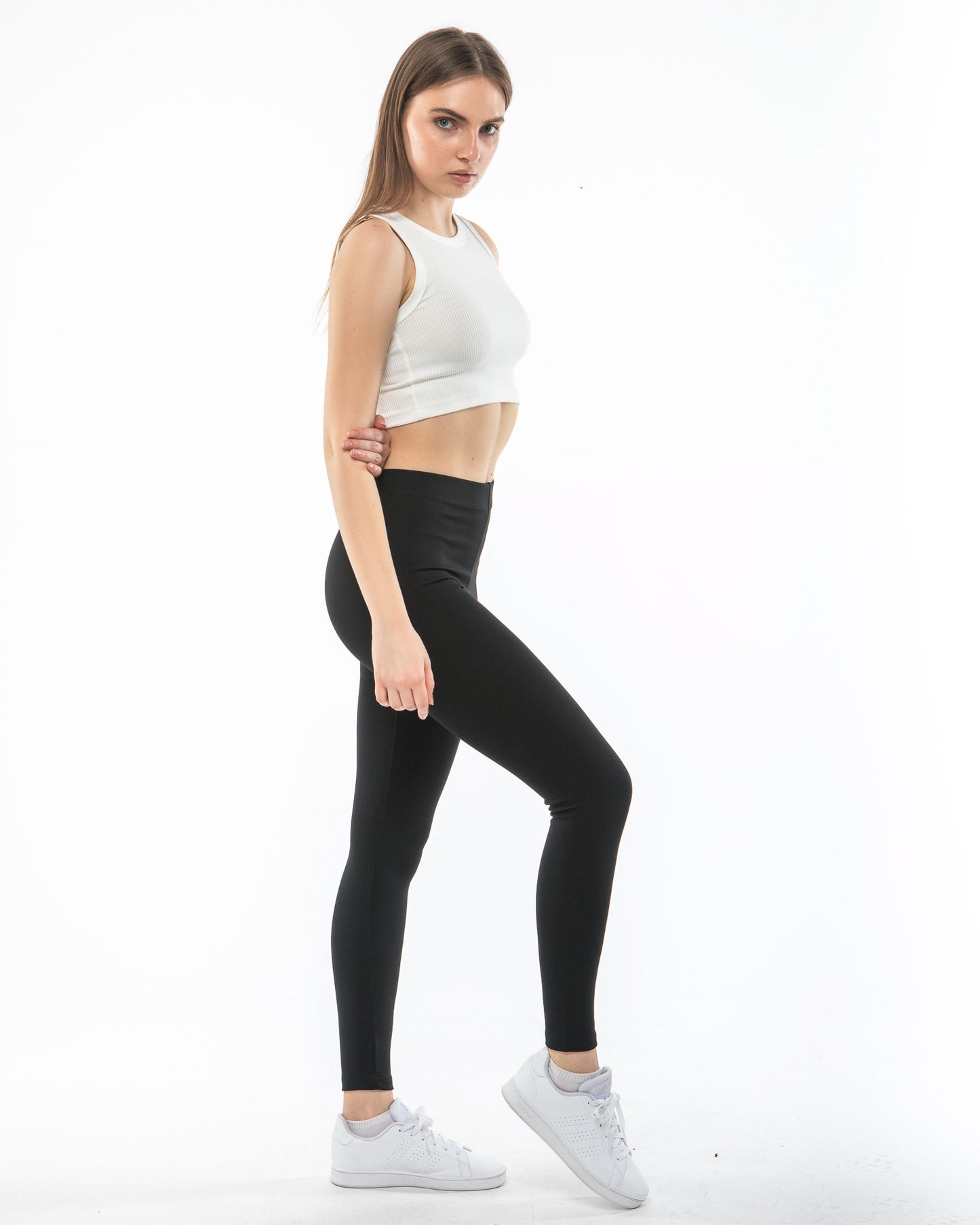 İnce Kemer Yüksek Bel Çelik Örgü Tayt