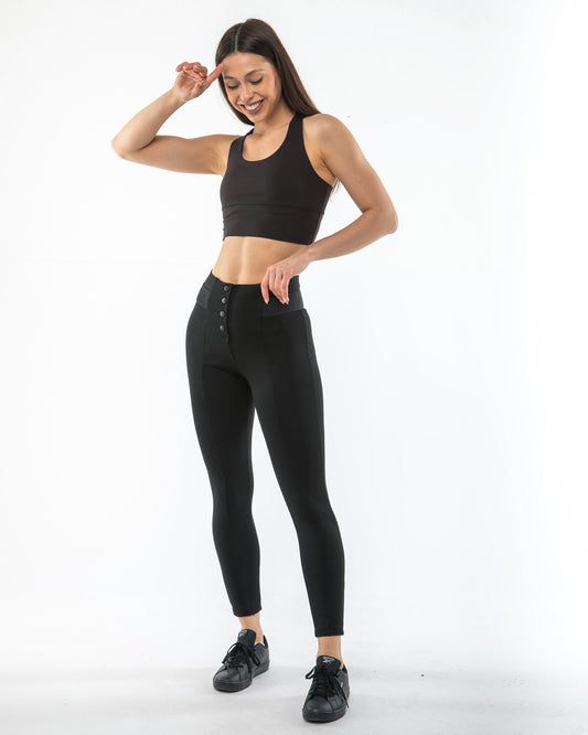 Puantenemo Yüksek Bel Çelik Örgü Tayt