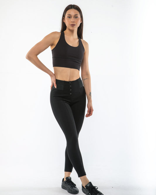 Puantenemo Yüksek Bel Çelik Örgü Tayt