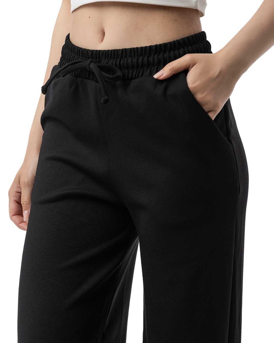 Geniş Paça İnci Çelik Örgü Pantolon