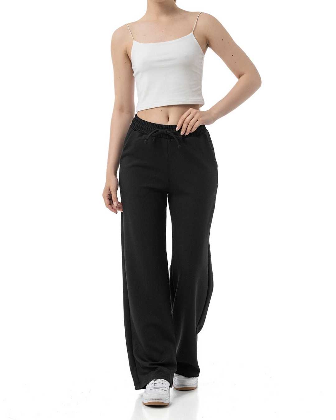 Geniş Paça İnci Çelik Örgü Pantolon