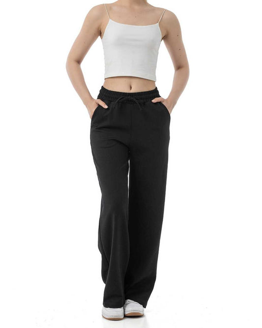 Geniş Paça İnci Çelik Örgü Pantolon