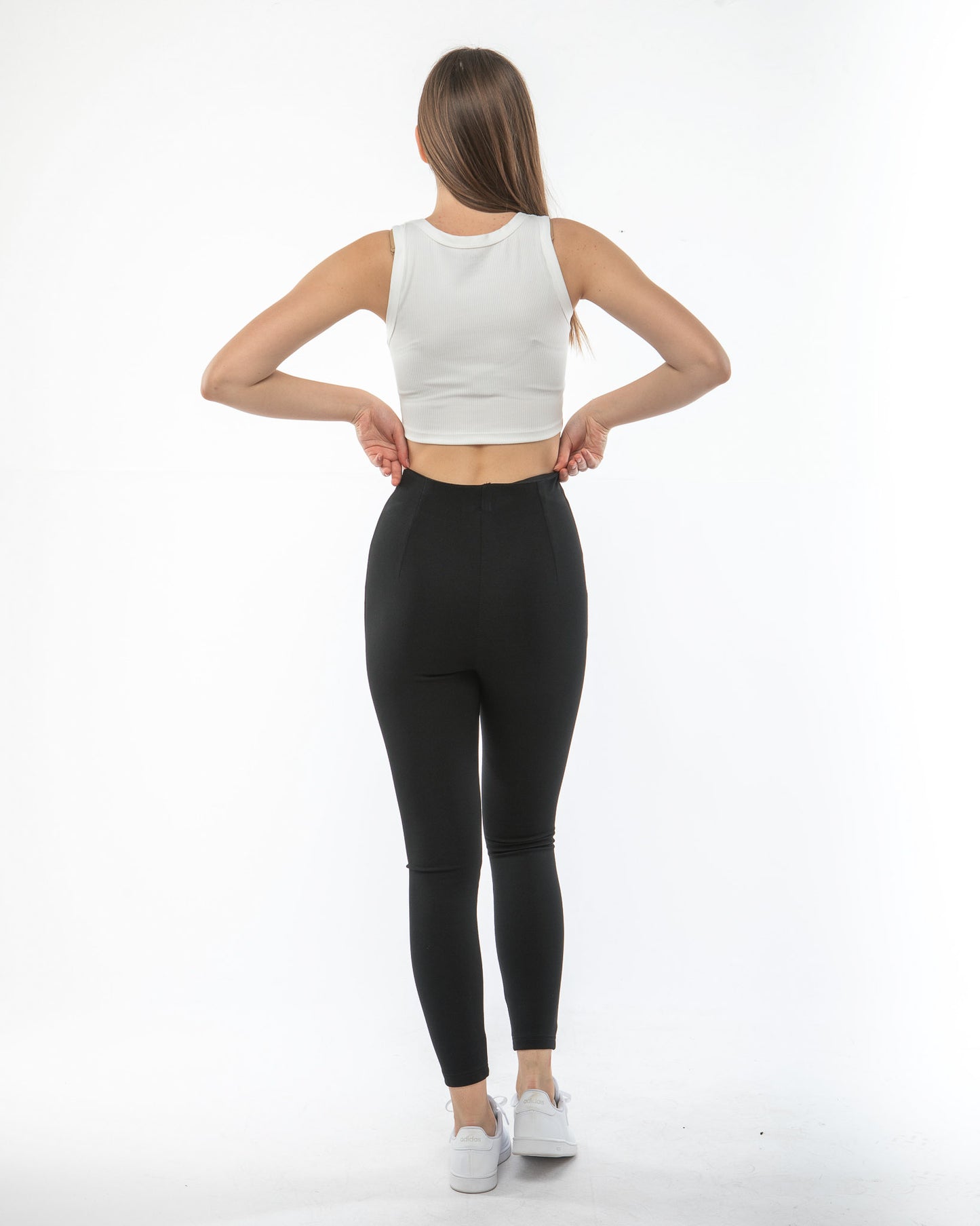 Çimalı Patlı Yüksek Bel Çelik Örgü Tayt