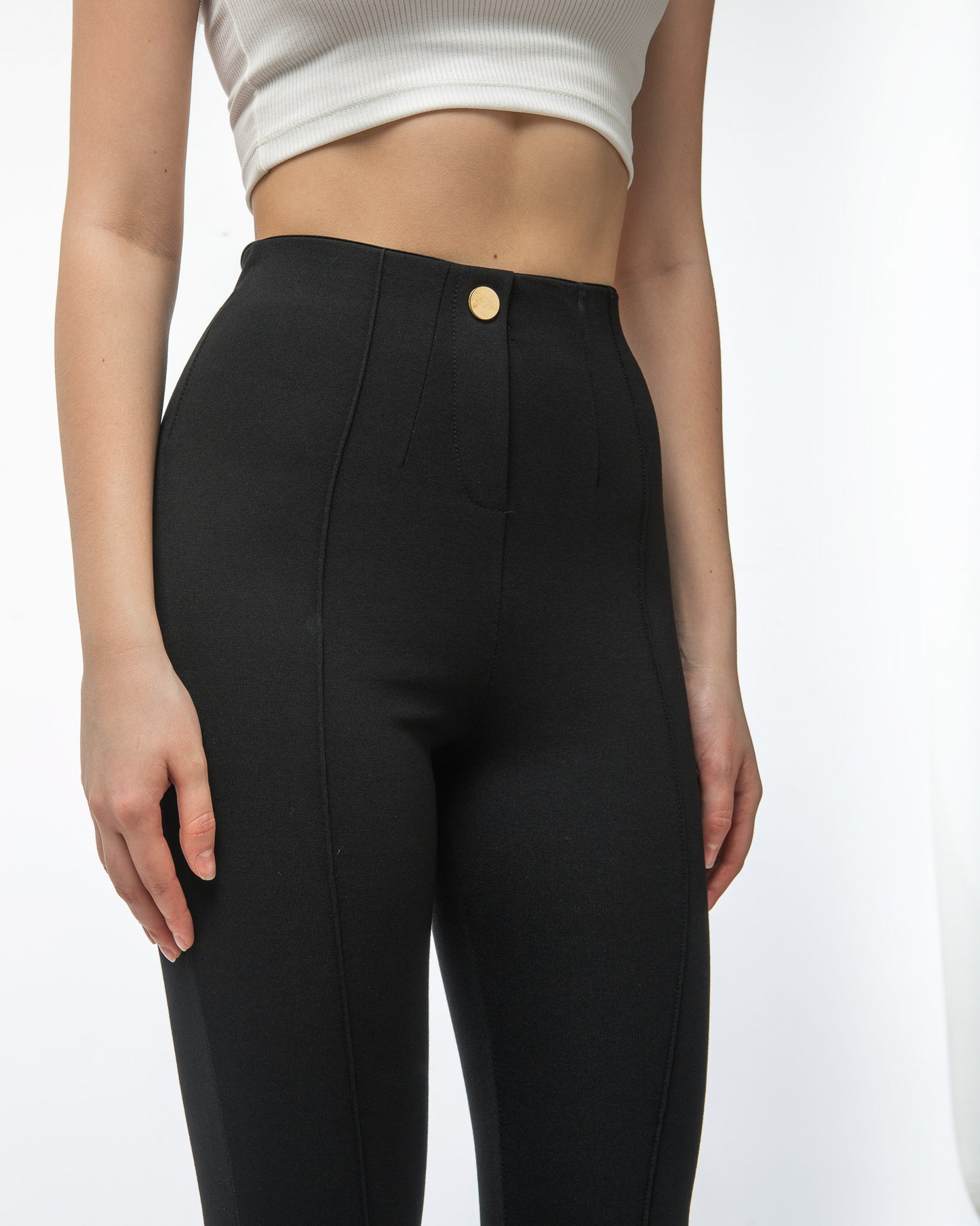 Çimalı Patlı Yüksek Bel Çelik Örgü Tayt