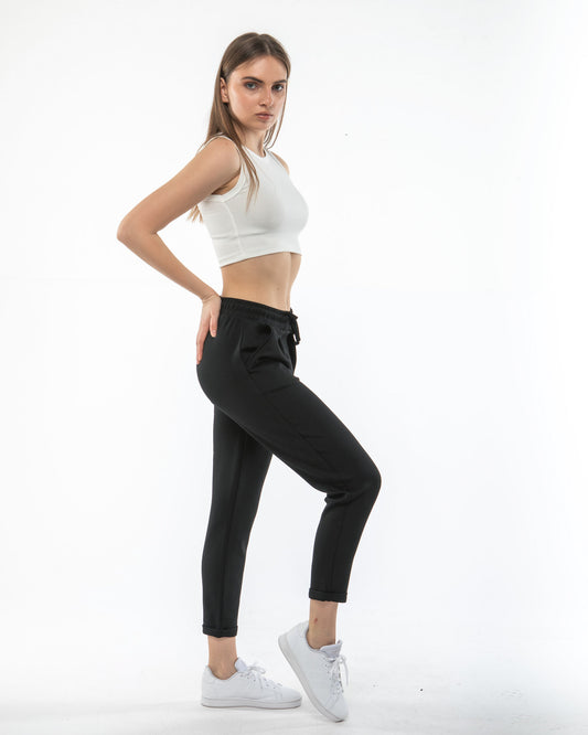 Duble Paça Cepli İnci Çelik Örgü Pantolon