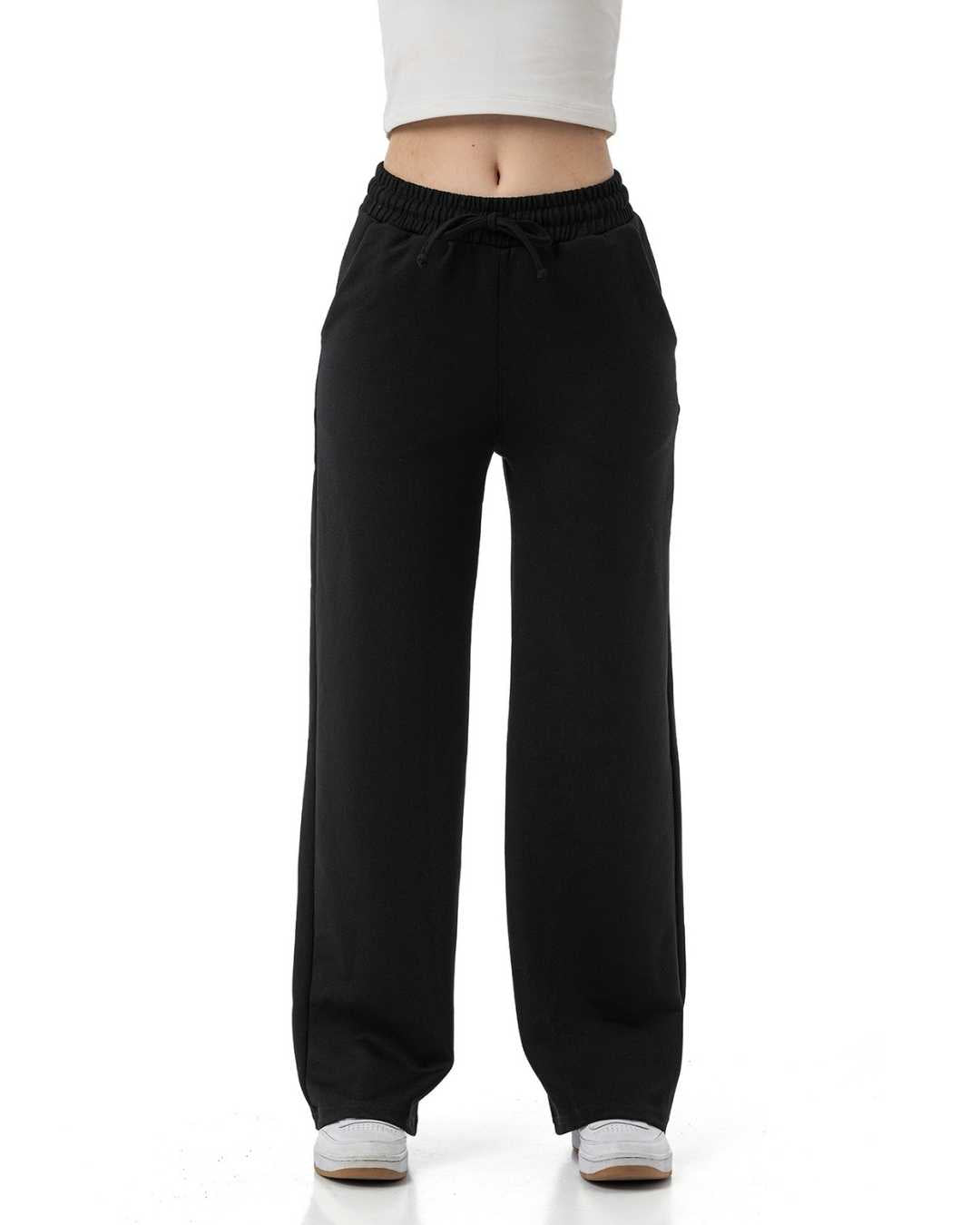 Geniş Paça İnci Çelik Örgü Pantolon