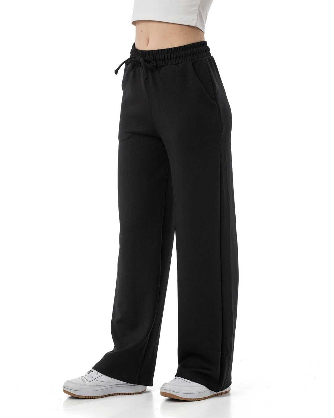 Geniş Paça İnci Çelik Örgü Pantolon