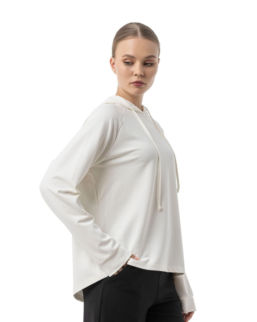 Reglan Kol Kapşonlu Swetshirt