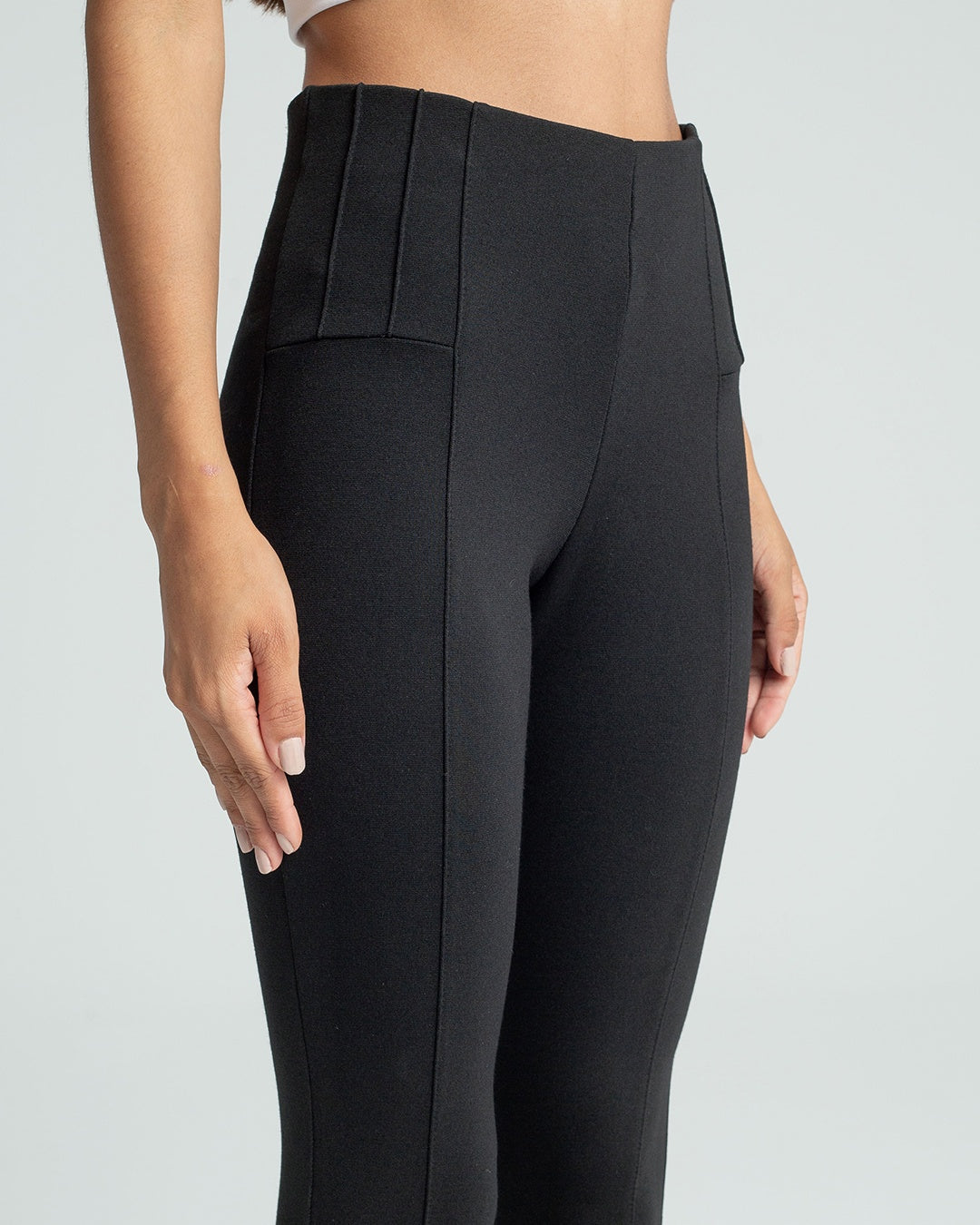 Nevrülü Yüksek Bel Çelik Örgü Tayt