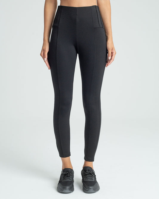 Nevrülü Yüksek Bel Çelik Örgü Tayt