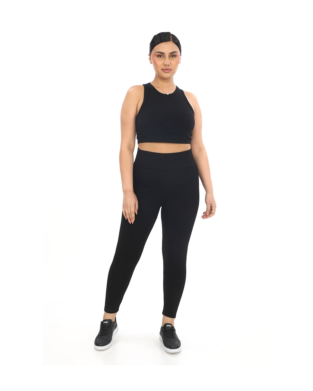 Büyük Beden Geniş Kemer Yüksek Bel Çelik Örgü Tayt